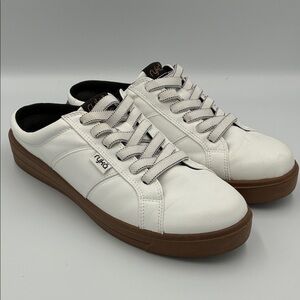 Ryka Viv Women’s Classic Mule Fixed Lace Arch Support White Sneakers